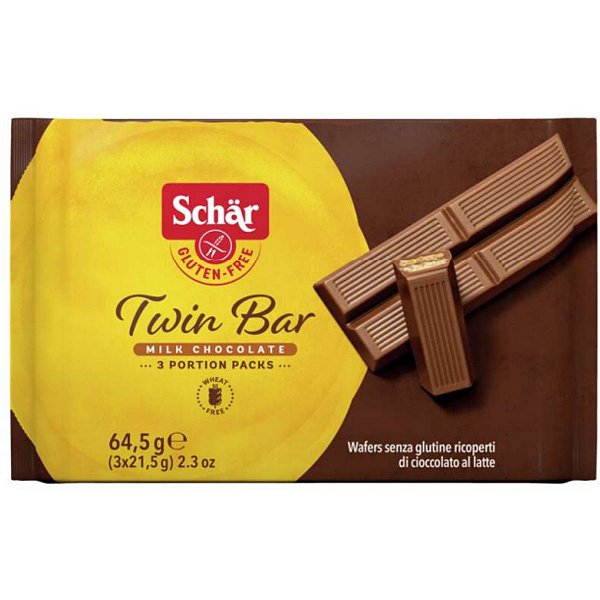 Biscoito Wafer Twin Bar Sem Glúten 64,5g Schar