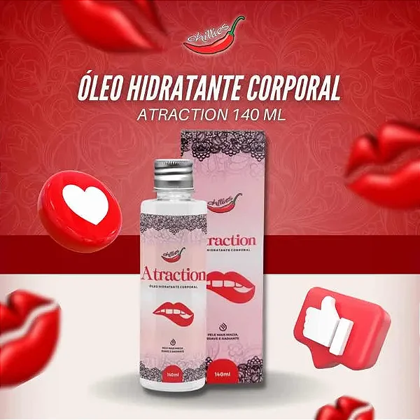 ÓLEO HIDRATANTE CORPORAL ATRACTION CHILLIES 140ML