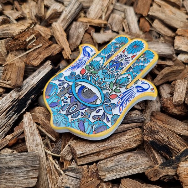 Suporte ou base para incenso com ímã Hamsá