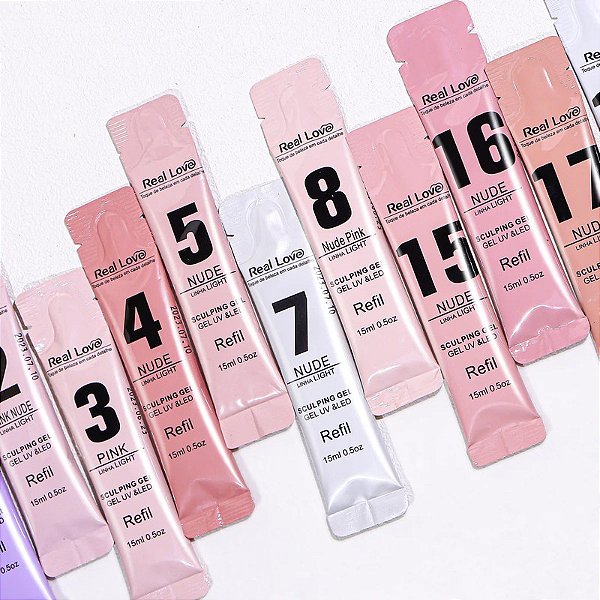 SACHÊ GEL 15ML REAL LOVE - CORES:17 NUDE