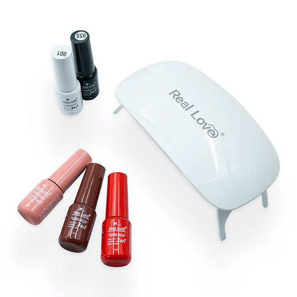 KIT ESMALTE 3 EM 1 COM 10 CORES 5ML REAL LOVE - CORES:KIT 02