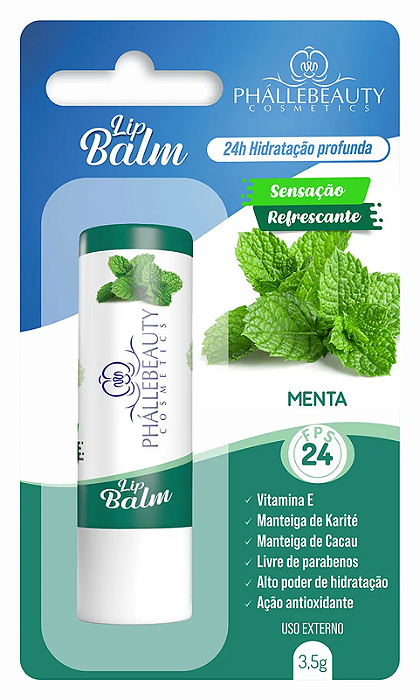 LIP BALM FPS24 PHALLEBEAUTY - SABOR:MENTA