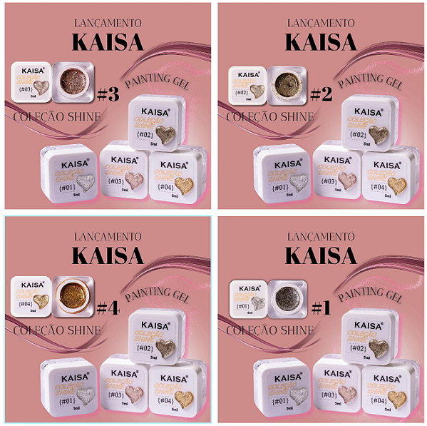 GEL COLEÇÃO SHINE 5ML KAISA - CORES:01