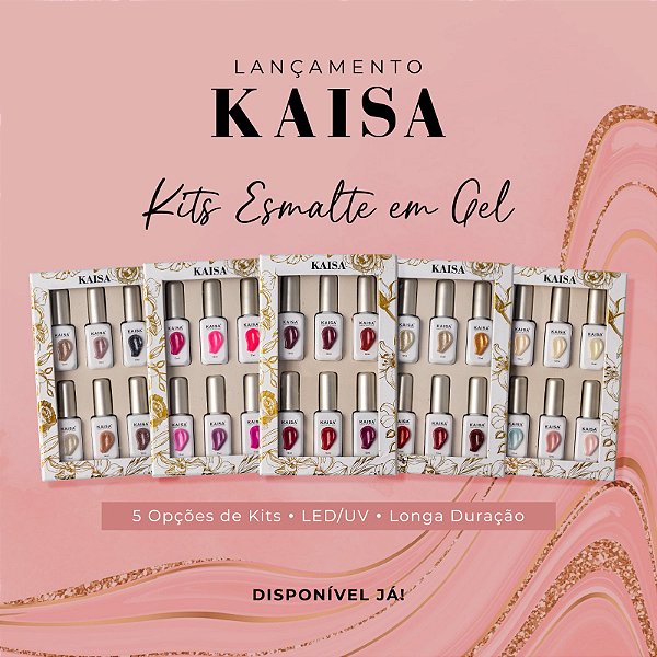 KIT ESMALTE EM GEL 12ML KAISA - CORES:KIT MARSALA