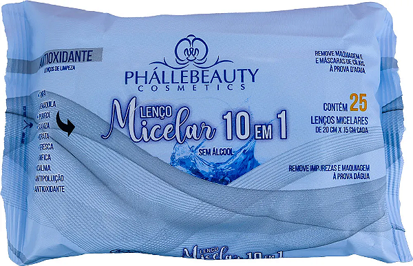 LENÇO MICELAR 10 EM 1 PHALLEBEAUTY