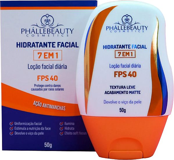 HIDRATANTE FACIAL 7 EM 1 FPS 40 50GR PHALLEBEAUTY