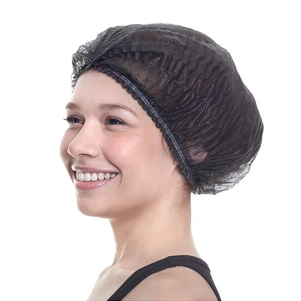 TOUCA DESCARTÁVEL PRETA C/25 SANTA CLARA