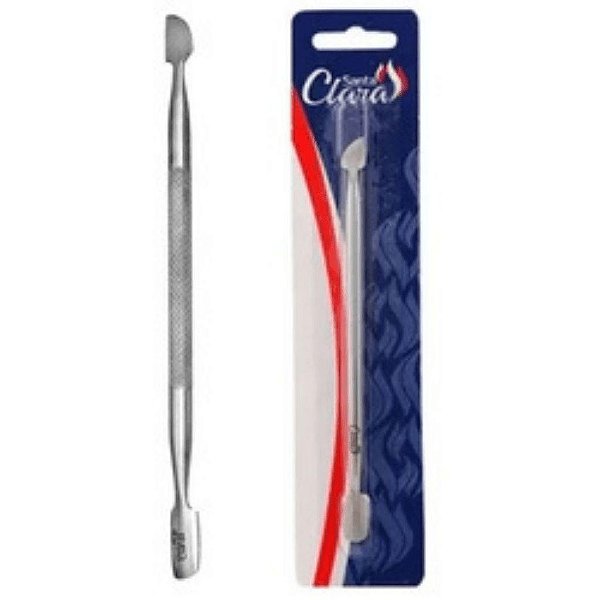 ESPÁTULA INOX DUPLA PARA CUTICULA 135 SANTA CLARA