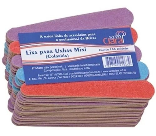 LIXA MINI POP COLORIDA C/100  SANTA CLARA