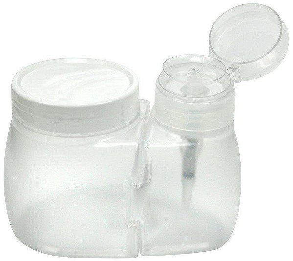 DOSADOR DE ACETONA C/ PORTA ALGODÃO TRANSPARENTE SANTA CLARA