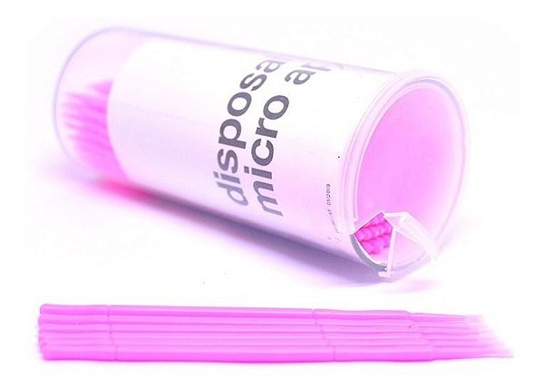 MICRO BASTÃO MICROBRUSH COLORIDOS 100UND