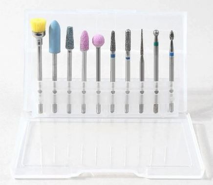 KIT 10 BROCAS  DIAMANTADAS P/ CUTILAGEM RUSSA 10PCS