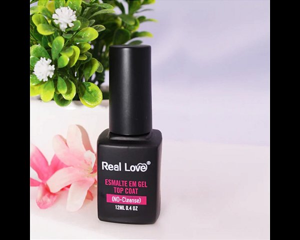 ESMALTE EM GEL TOP COAT 12ML REAL LOVE