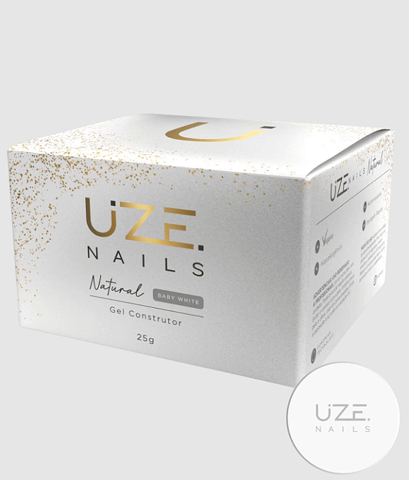 GEL CONSTRUTOR NATURAL BABY WHITE 25GR UZE NAILS