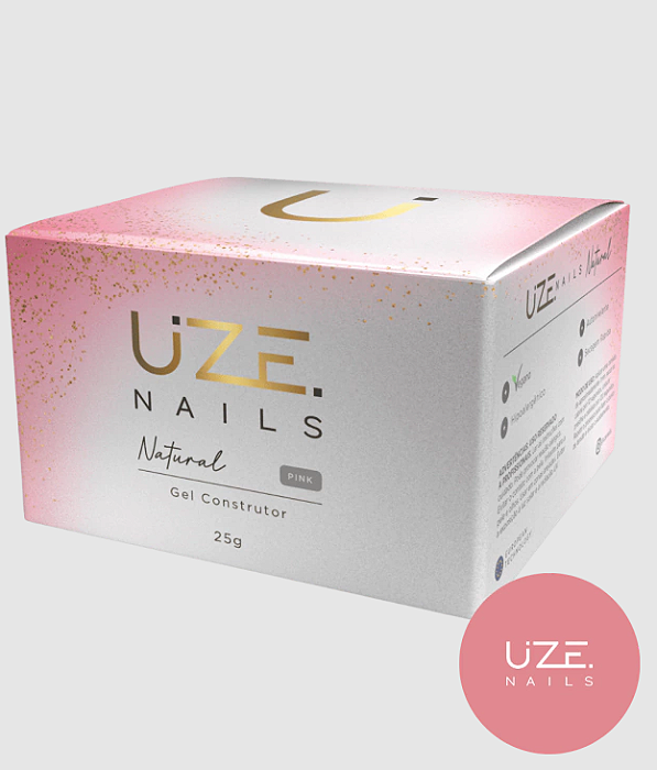 GEL CONSTRUTOR NATURAL PINK 25GR UZE NAILS