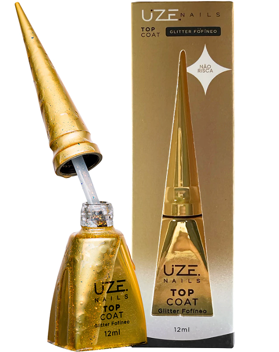 TOP COAT GLITTER FOFINEO 12ML UZE NAILS