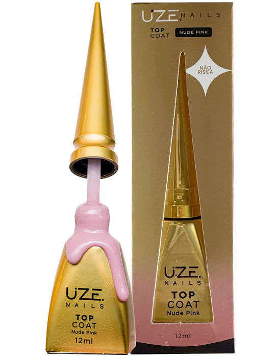 TOP COAT NUDE PINK 12ML UZE NAILS