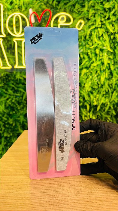 REFIL LIXA ZEM + BASE DE METAL 10UN