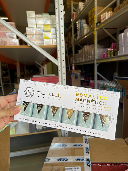 KIT ESMALTE FAN NAILS MAGNETICO 12ML