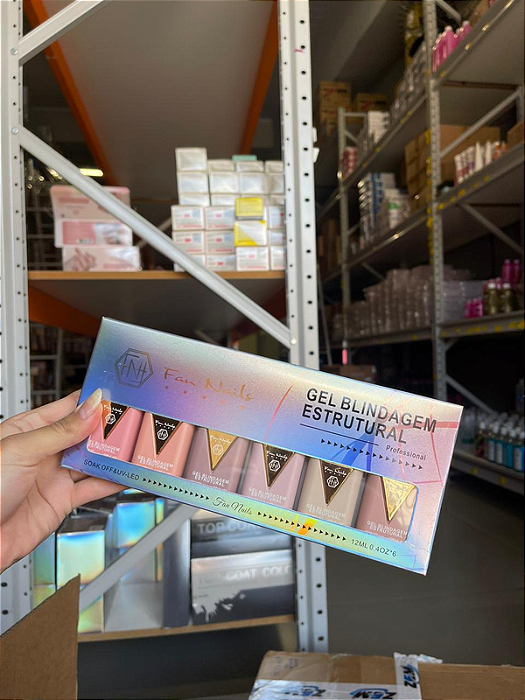 KIT ESMALTE FAN NAILS GEL BLINDAGEM ESTRUTURAL 12ML