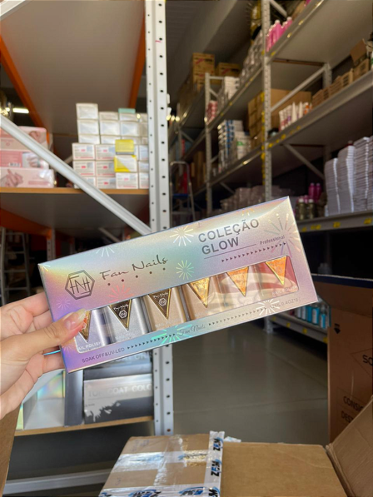 KIT ESMALTE FAN NAILS COLECÃO GLOW 12ML