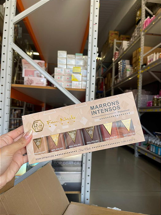 KIT ESMALTE FAN NAILS MARRONS INTENSOS 12ML