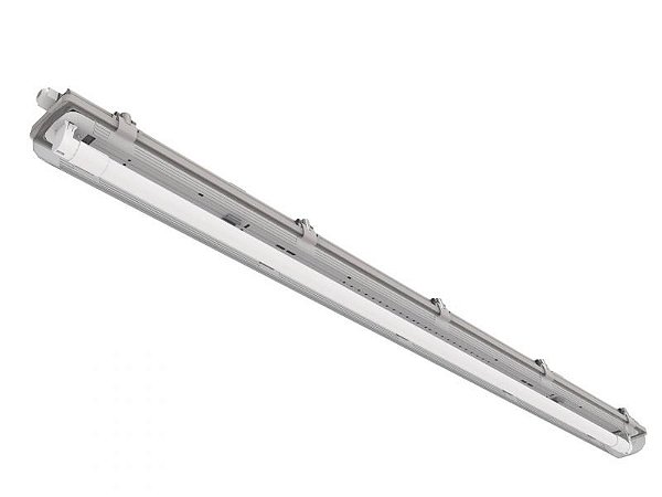 Luminária hermética de sobrepor IP65 para 1 lâmpada 18/20W 120cm.
