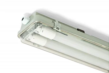 Luminária hermética de sobrepor IP65 para 2 lâmpadas 9/10W 60cm.