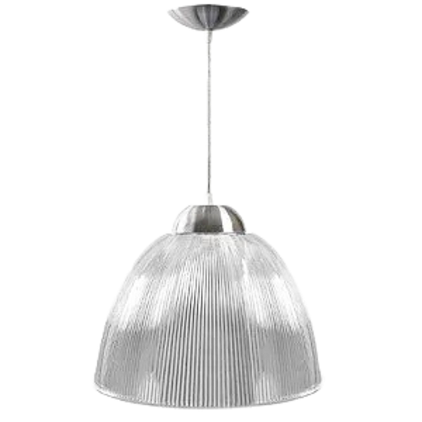 Luminária prismática pendente 16 polegadas luxo cristal injetado E-27.