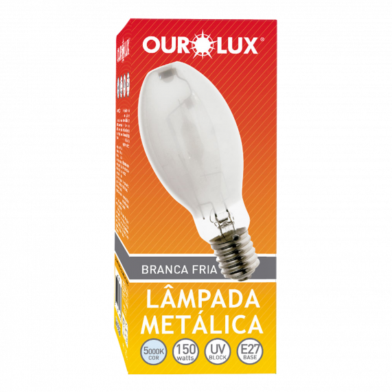 Lâmpada Metálica Ovoide 70W E-27 5000K Ourolux.