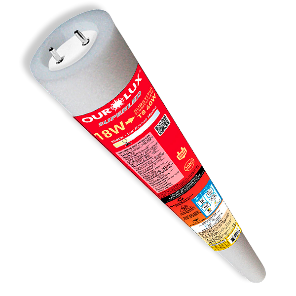 Lâmpada Superled Tubular T5 18W com Driver bivolt 3000K.