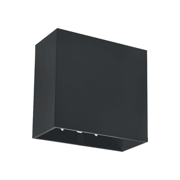Luminária arandela direcionável 4W 3000K preta IP65.