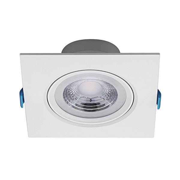 Plafon de embutir LED easy face plana quadrado 34º 4000K 4,5W bivolt 9,5X9,5X4,5cm ABS branco.