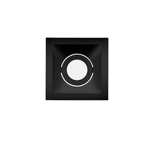 Plafon de embutir Square recuado quadrado PAR20 máximo 20W 11,6X11,6X7CM alumínio preto.