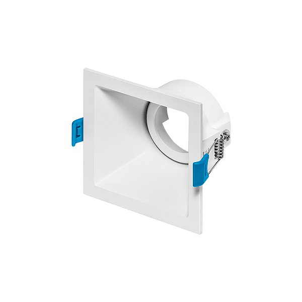 Plafon de embutir square recuado quadrado dicróica MR16 9,6X9,6X5,4CM máximo 15W alumínio branco.