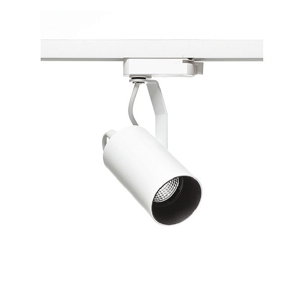 Spot de trilho Flow dicróica MR16 GU10 15W 13,6X10,6X6cm alumínio branco.