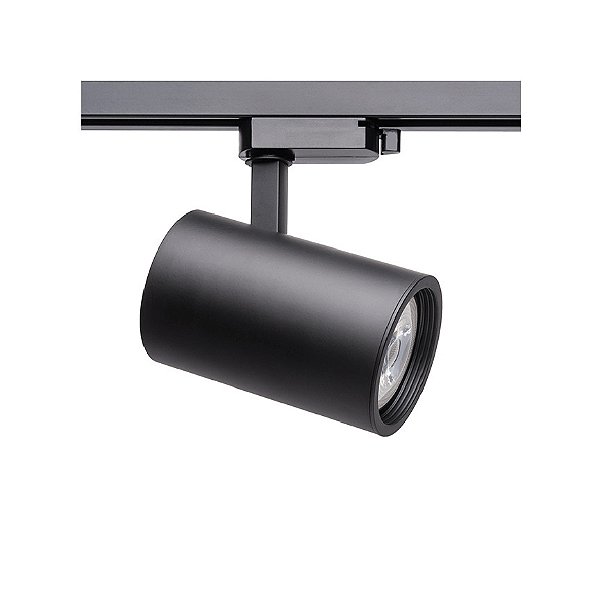 Spot de trilho Zylinder PAR20 máximo 50w 14,1X13,3X8,5cm alumínio preto.