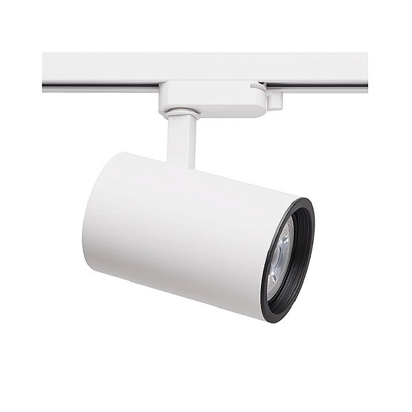 Spot de trilho Zylinder PAR20 máximo 50w 14,1X13,3X8,5cm alumínio branco.