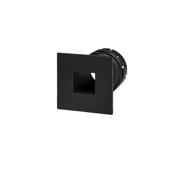 Plafon de embutir Narrow Olho de Moscou/Laser quadrado 20° MINI DICROICA máx. 15W 5X5X4,7cm metal e ABS preto.