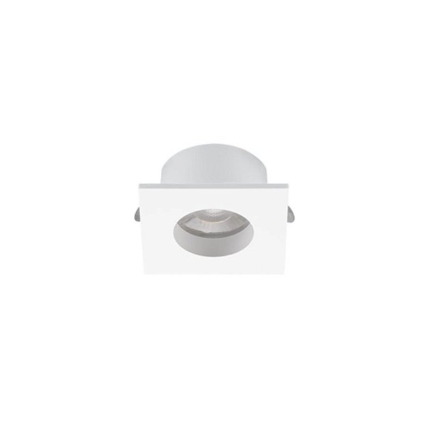 Plafon de embutir LED Móbili quadrado dimerizável para movelaria IRC90 2700K 2W 12V 3,7x3,7x1,9cm policarbonato e ABS branco.
