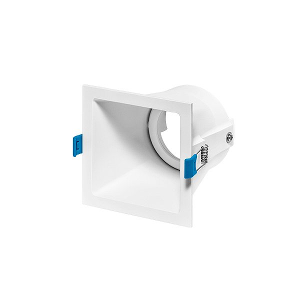Plafon de embutir Square Ghost recuado quadrado AR70 11,2x11,2x10,5cm alumínio branco.