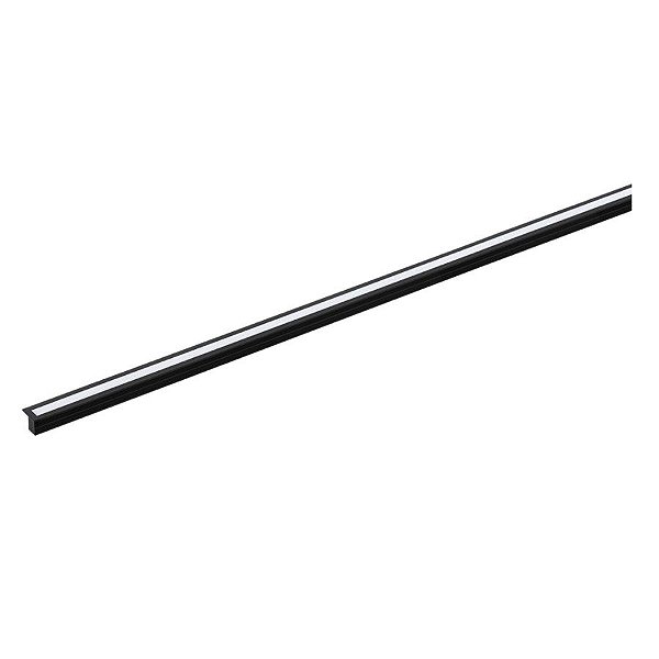Perfil de embutir LED Archi linear 2 metros IRC 93 2700K 10W 24V alumínio preto.