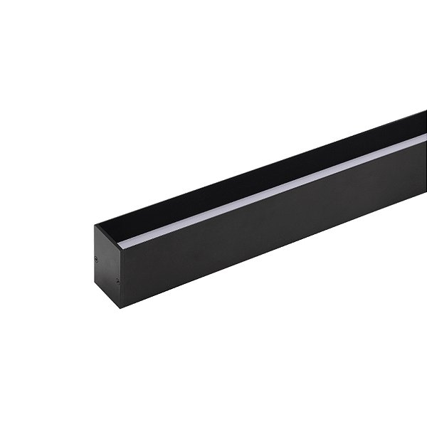 Perfil de sobrepor LED Archi linear 2 metros IRC 93 2700K 56W 24V alumínio preto.