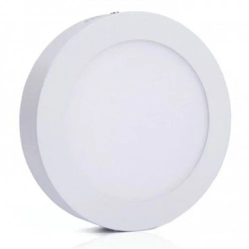 Luminária plafon led 12W 3000K branco quente redonda sobrepor Ø 17cm.
