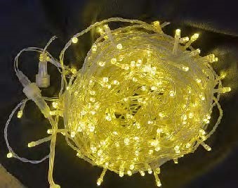Pisca de Natal 300 Leds Branco Quente 8 Funções fio transparente conector macho e fêmea 30 Metros 220V.