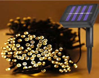 Pisca 100 LEDS Branco Quente Solar 10 metros IP65 Externo.