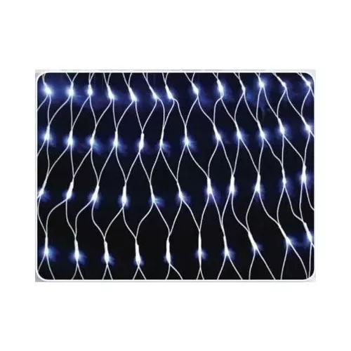 Cortina rede De Natal 96 LEDS Luz Branco frio 8 Funções 3,00m x 0,40m 127V.