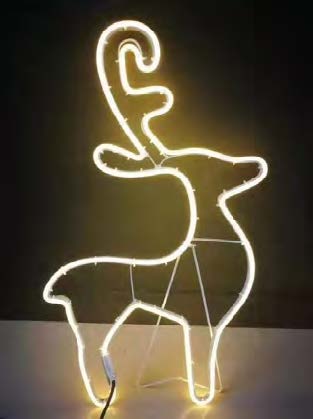 Armação Rena Neon warm 8 funções 78x48cm 127V IP44 uso externo.