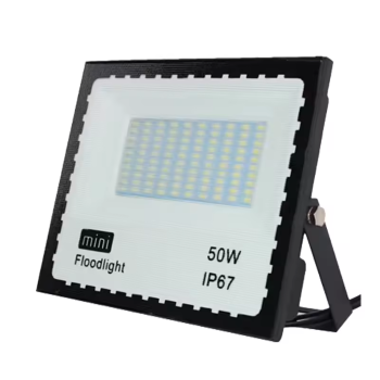 Mini Refletor Holofote LED SMD 50W 3000K Branco Quente IP67.