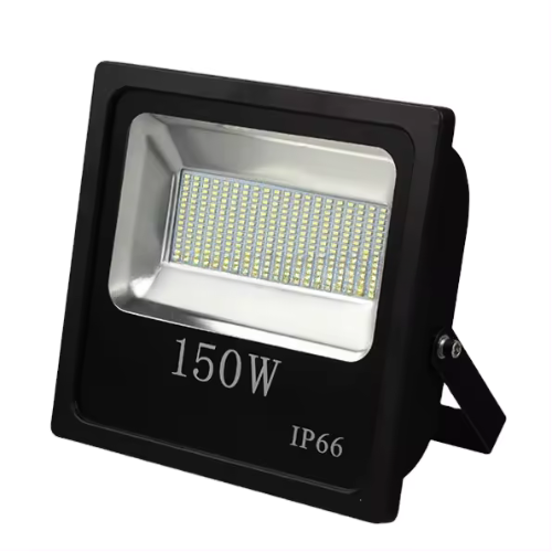 Refletor LED 150W 3000K preto SMD IP66 bivolt.